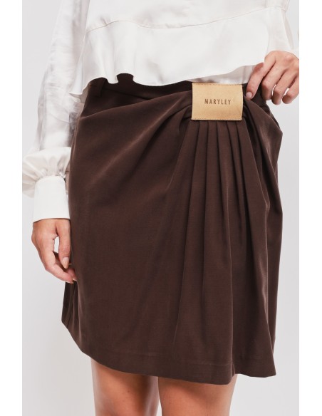 Minijupe en viscose avec logo Maryley