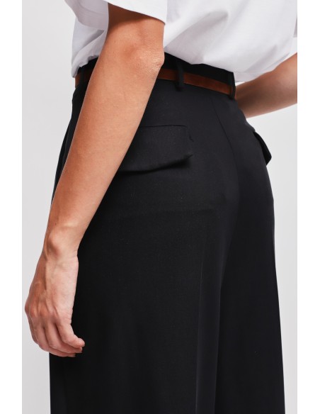 Pantalon Palace en viscose avec double pinces et ceinture Maryley