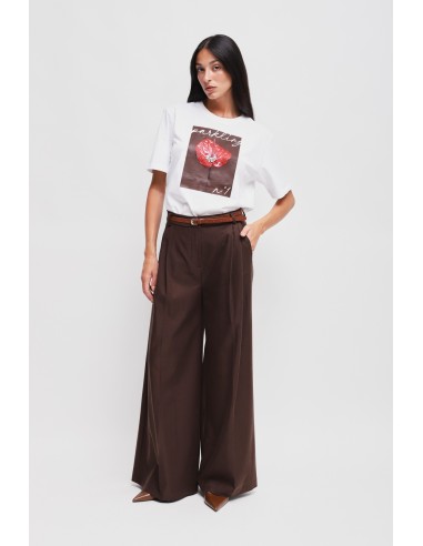 Pantalon Palace en viscose avec double pinces et ceinture Maryley