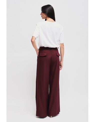 Pantalon Palace en viscose avec double pinces et ceinture Maryley