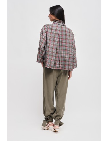 Pantalon en viscose avec nœud au bas Maryley