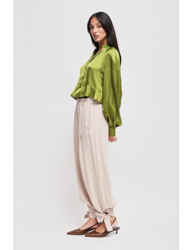 Viscose broek met strik onderaan Maryley