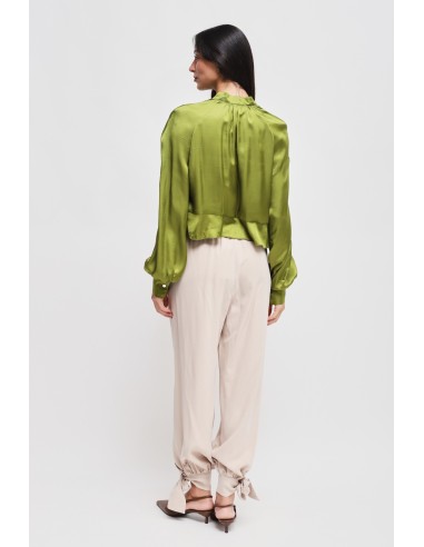 Pantalon en viscose avec nœud au bas Maryley