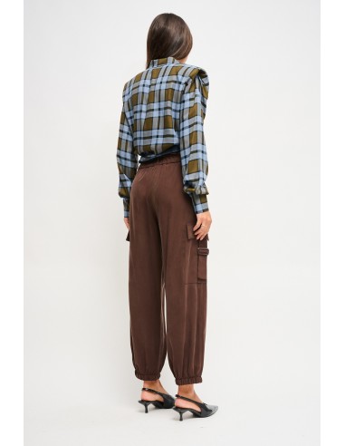 Pantalon cargo en viscose avec ceinture Maryley