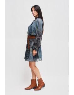 Korte jurk met patroon van viscose Maryley 2