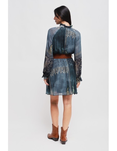 Maryley - Robe courte à motifs en viscose