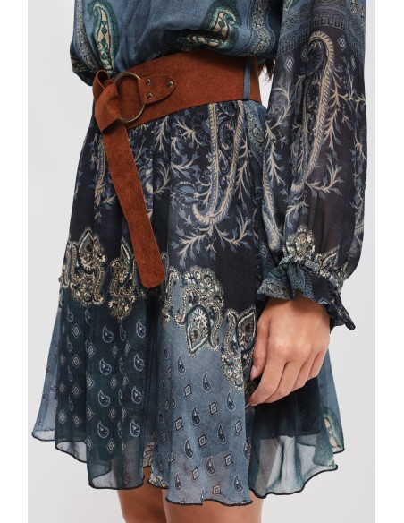 Maryley - Robe courte à motifs en viscose