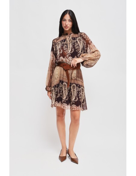 Maryley - Robe courte à motifs en viscose