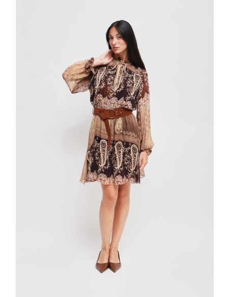 Maryley - Robe courte à motifs en viscose