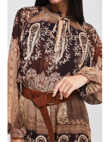 Maryley - Robe courte à motifs en viscose