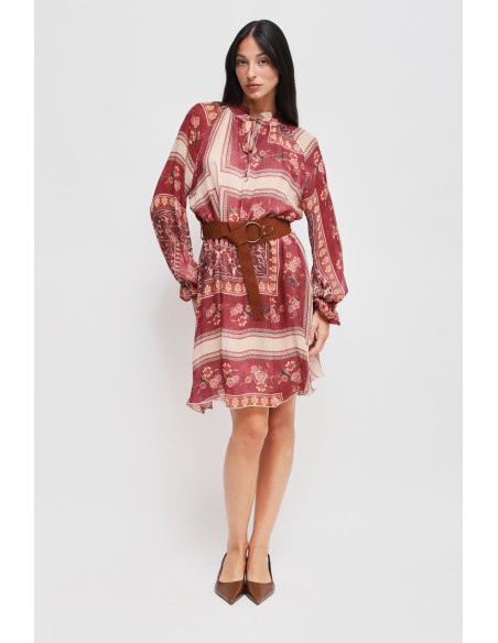 Maryley - Robe courte à motifs en viscose