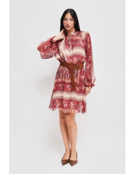 Maryley - Robe courte à motifs en viscose
