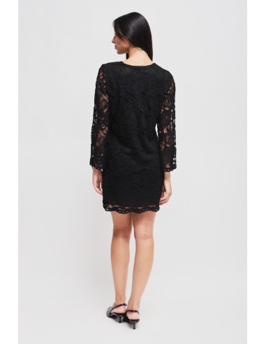 Maryley - Robe courte à manches longues en dentelle
