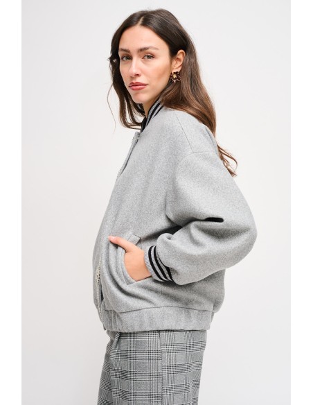 Blouson bomber avec détail bijou Maryley