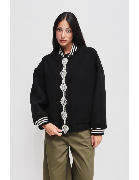 Blouson bomber avec détail bijou Maryley