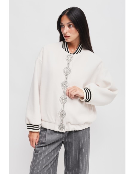 Blouson bomber avec détail bijou Maryley