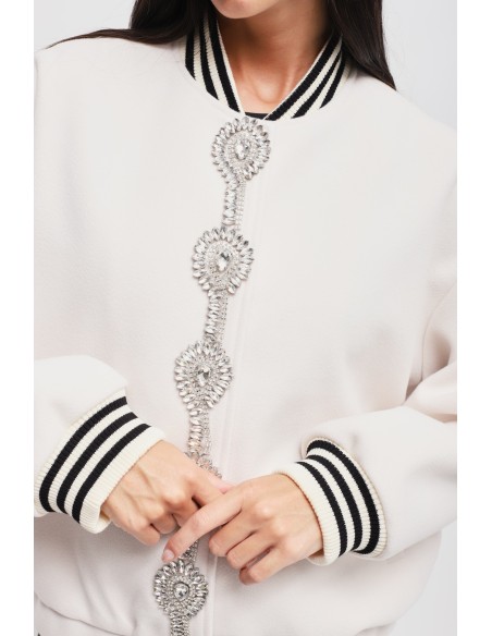 Blouson bomber avec détail bijou Maryley