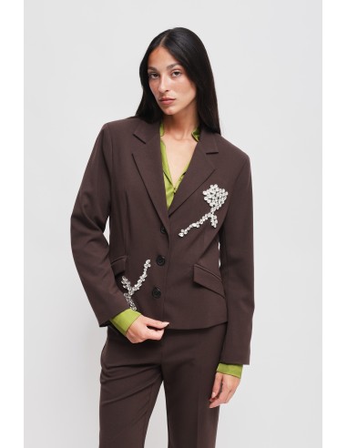 Veste avec applications de strass Maryley