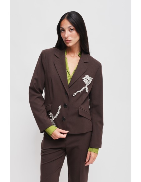 Veste avec applications de strass Maryley