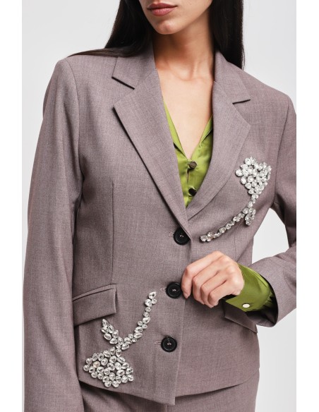 Veste avec applications de strass Maryley
