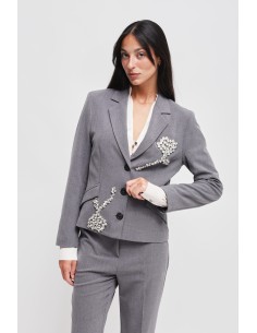 Veste avec applications de strass Maryley