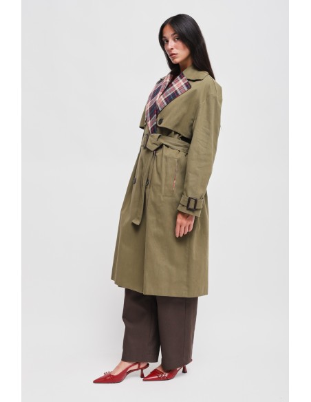 Maryley-katoenen trenchcoat
