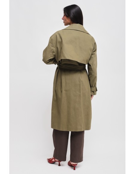 Maryley-katoenen trenchcoat