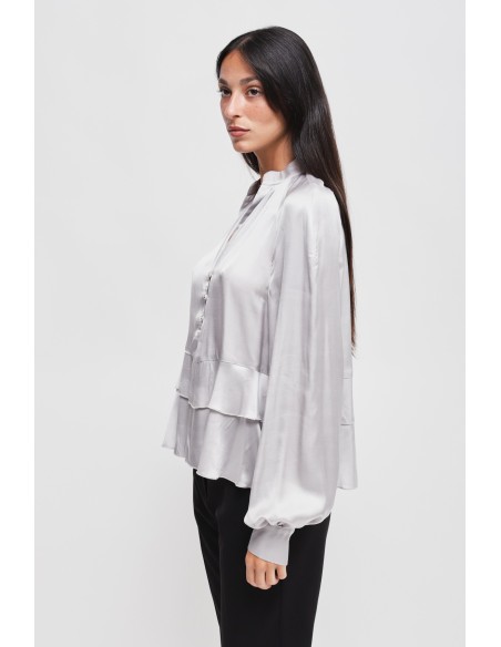 Maryley-blouse van viscose met ruches