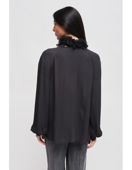 Chemise en viscose à col victorien Maryley
