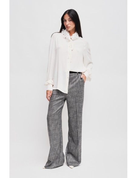 Chemise en viscose à col victorien Maryley