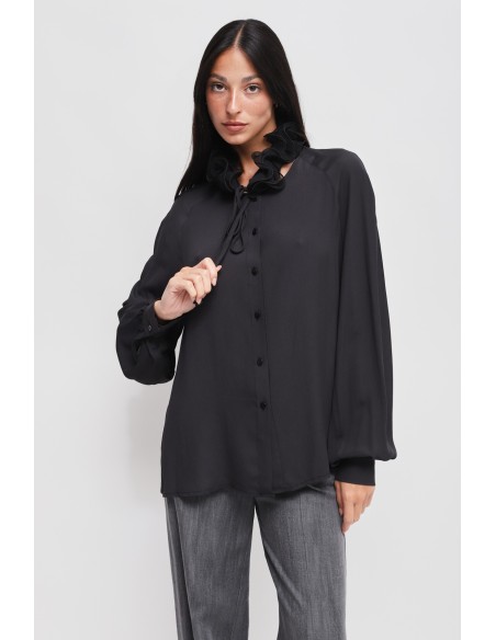 Chemise en viscose à col victorien Maryley