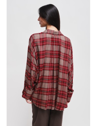 Chemise à carreaux avec lacets Maryley