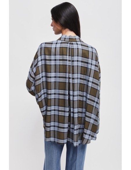 Chemise à carreaux avec lacets Maryley
