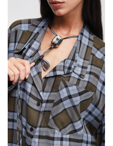 Chemise à carreaux avec lacets Maryley