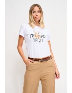 Maryley - T-shirt en coton imprimé ours