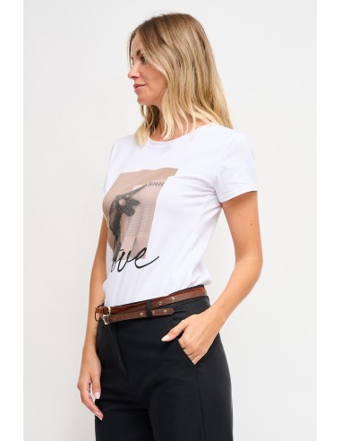 Katoenen T-shirt met Maryley-print