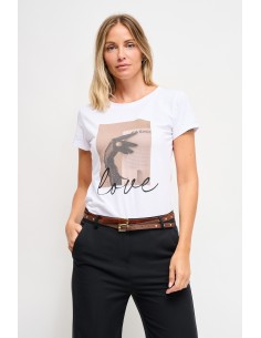T-shirt en coton avec imprimé Maryley