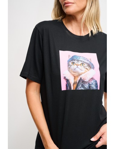 T-shirt chic décontracté avec imprimé Maryley