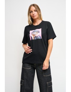 T-shirt chic décontracté avec imprimé Maryley