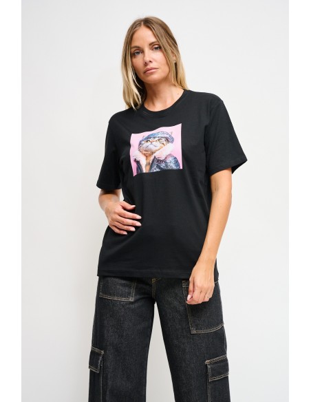 T-shirt chic décontracté avec imprimé Maryley