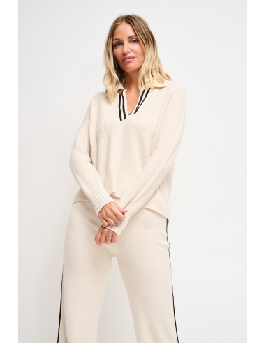 Polo en maille Maryley avec bande latérale