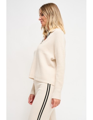 Polo en maille Maryley avec bande latérale