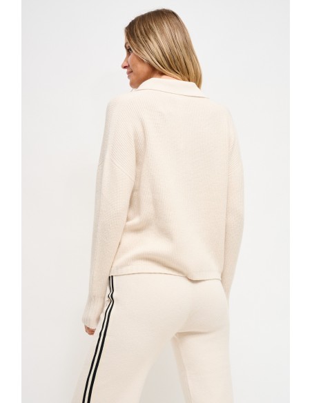 Polo en maille Maryley avec bande latérale
