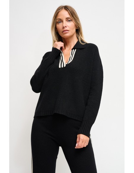 Polo en maille Maryley avec bande latérale