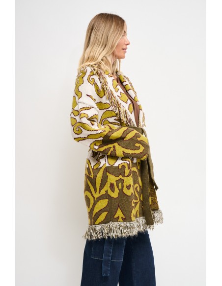 Maryley Cardigan à motifs avec volants