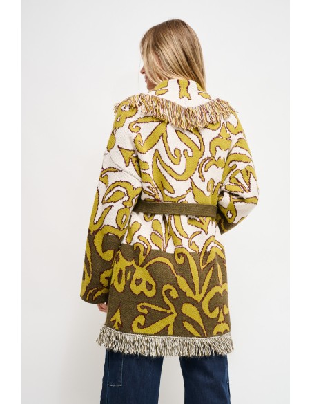 Maryley Cardigan à motifs avec volants