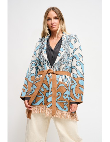 Maryley Cardigan à motifs avec volants
