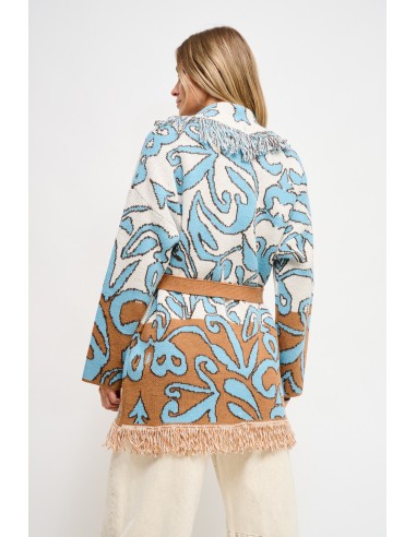 Maryley Cardigan à motifs avec volants