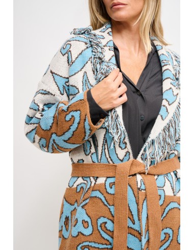 Maryley Cardigan à motifs avec volants