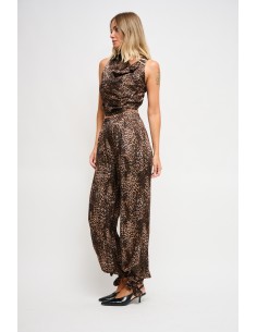 Maryley - Pantalon en viscose imprimé léopard 2